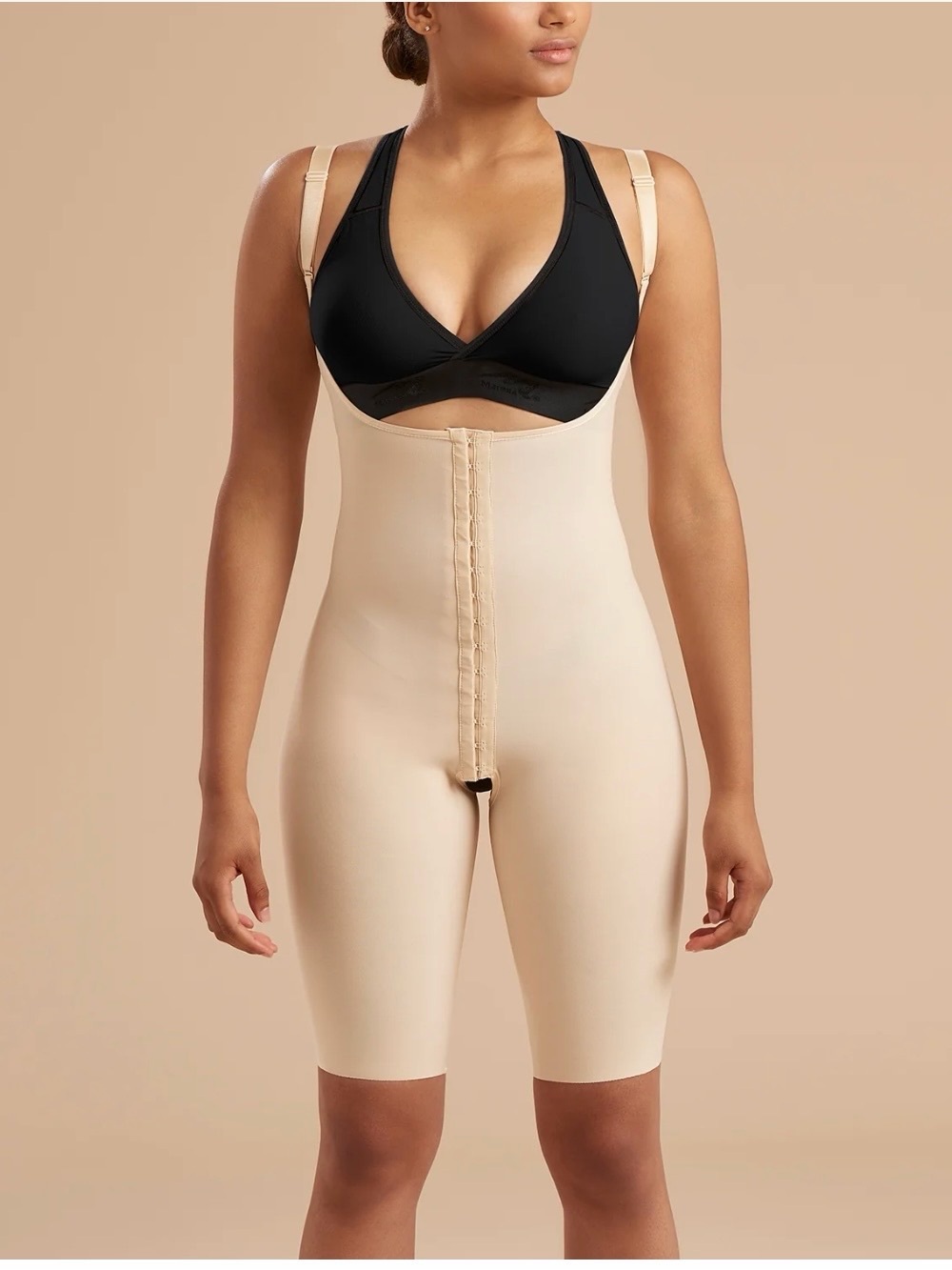 Marena black girdle short length compression garment faja shapewear size large